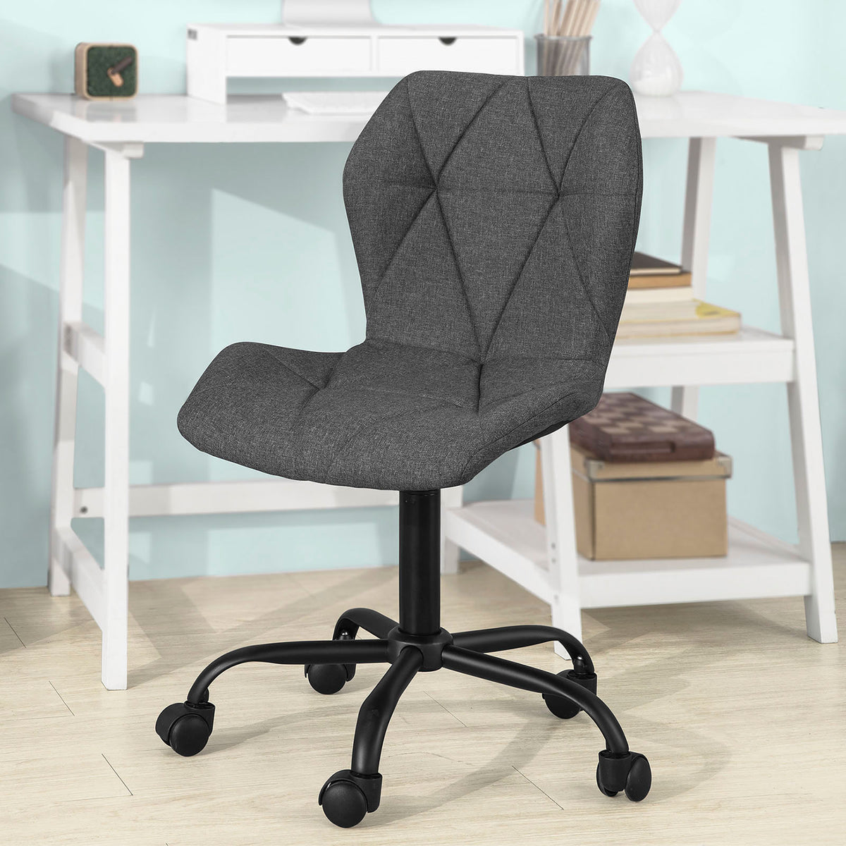 SoBuy FST66-HG Chaise de Bureau Ergonomique Fauteuil Pivotant Réglable