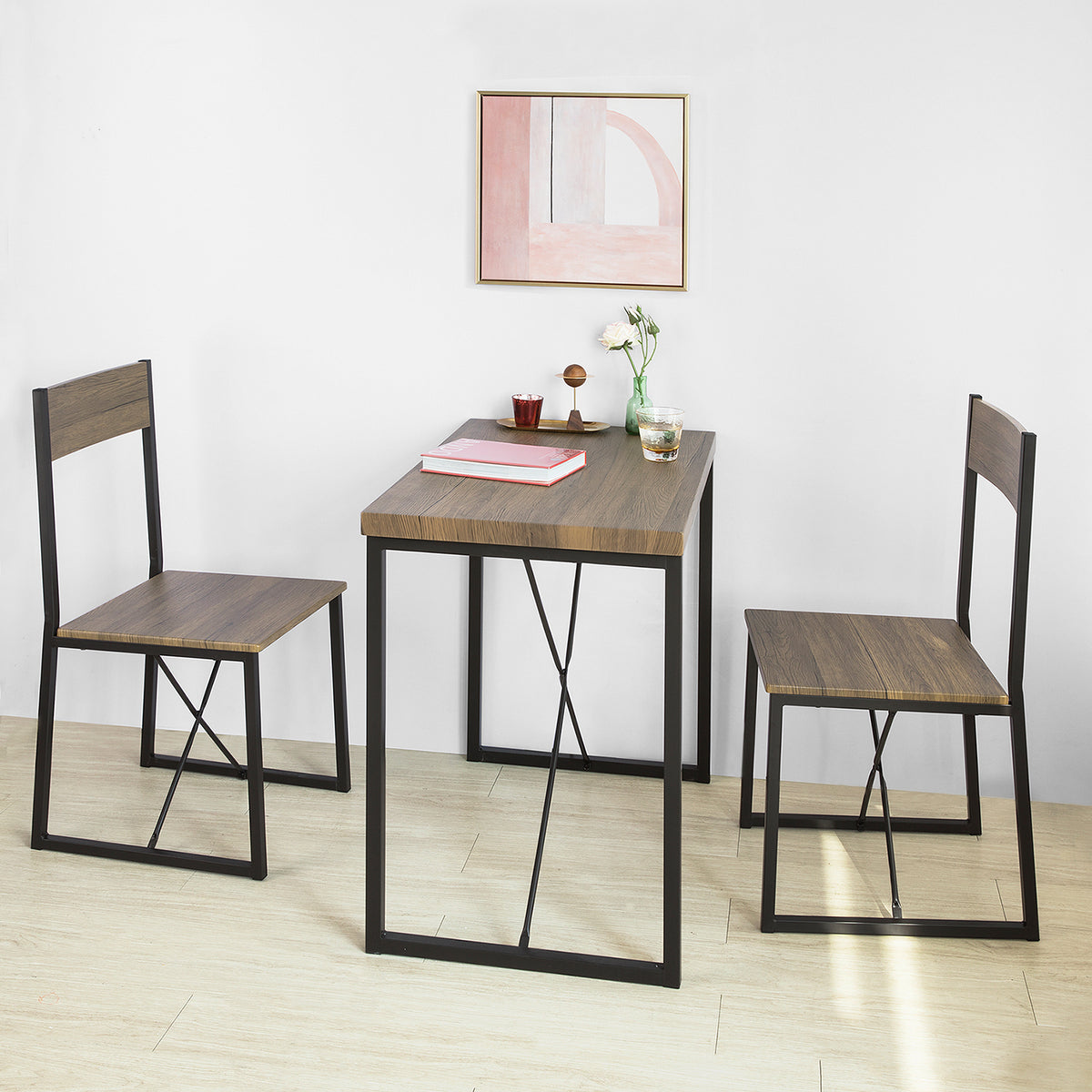 SoBuy FST67x2 Set de 2 Scaune de Bucătărie Scaune de Sufragerie cu Spătar