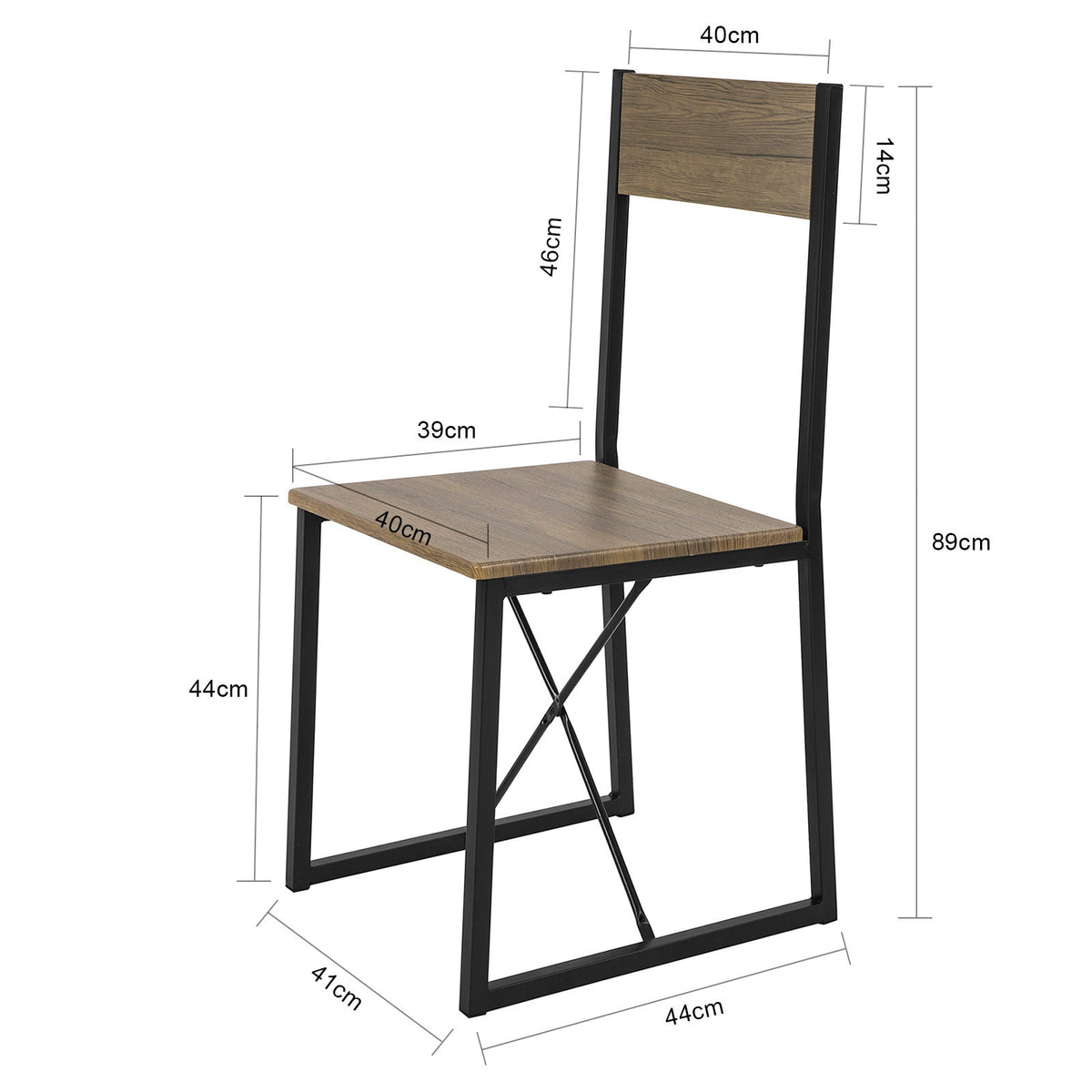 SoBuy FST67x4 Set de 4 scaune de bucătărie din metal Scaune de sufragerie cu spătar Scaun pentru restaurant