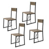 SoBuy FST67x4 Set de 4 scaune de bucătărie din metal Scaune de sufragerie cu spătar Scaun pentru restaurant