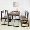 SoBuy FST67x4 Set de 4 scaune de bucătărie din metal Scaune de sufragerie cu spătar Scaun pentru restaurant