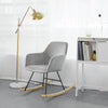 SoBuy FST68-DG Scaun Balansoar cu Cotiere Șezlong Relaxare Picioare