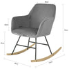 SoBuy FST68-HG Scaun balansoar cu cotiere Fotoliu de relaxare Picioare
