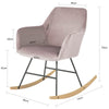 SoBuy FST68-P Scaun balansoar cu cotiere Fotoliu de relaxare Picioare