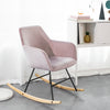 SoBuy FST68-P Scaun balansoar cu cotiere Fotoliu de relaxare Picioare