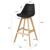 SoBuy FST69-Sch Tabouret de Bar Tabouret Haut Cuisine Chaise de Bar avec Dossier
