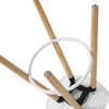 SoBuy FST70-W Scaun de Bar cu Suport pentru Picioare și Spătar din Fag Alb