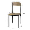 SoBuy FST73-Nx4 Set de 4 Scaune de Bucătărie din Metal Scaune de Sufragerie cu Spătar Scaun fără masă