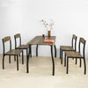 SoBuy FST73-Nx4 Set de 4 Scaune de Bucătărie din Metal Scaune de Sufragerie cu Spătar Scaun fără masă