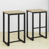 SoBuy FST74-Nx2 Set de 2 Scaune de Bar cu Suport pentru Picioare Scaun Înalt de Bar în Stil Industrial pentru Bucătărie, Sufragerie