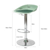 SoBuy FST75-GR Scaun de bar de design, scaun rotativ la 360°, reglabil pe înălțime, cu suport pentru picioare