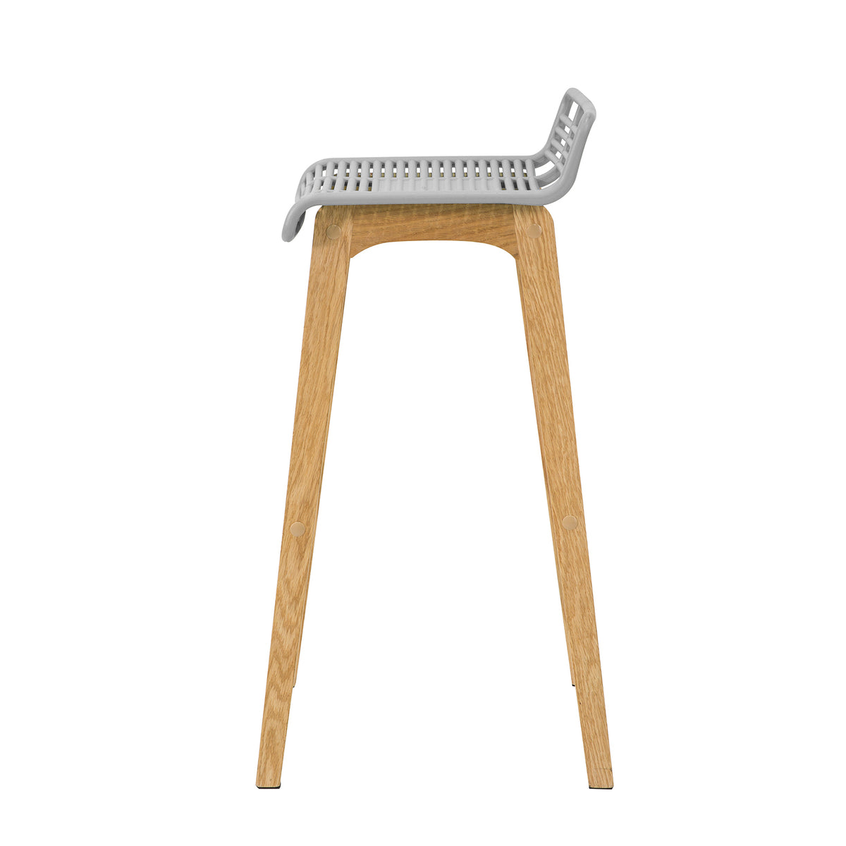 SoBuy FST76-HG Scaun de Bar Design Scaun de Bar Bucătărie cu Suport pentru Picioare Bază din Lemn de Stejar