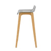 SoBuy FST76-HG Scaun de Bar Design Scaun de Bar Bucătărie cu Suport pentru Picioare Bază din Lemn de Stejar
