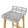 SoBuy FST76-HG Scaun de Bar Design Scaun de Bar Bucătărie cu Suport pentru Picioare Bază din Lemn de Stejar