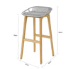 SoBuy Scaune moderne de bucătărie scaun cu bar înalt, gri, FST77-HG