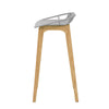 SoBuy FST77-HG Scaun de bar de design Scaun de bar pentru bucătărie cu suport pentru picioare Bază din lemn de stejar