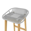 SoBuy FST77-HG Scaun de bar de design Scaun de bar pentru bucătărie cu suport pentru picioare Bază din lemn de stejar
