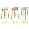 SoBuy FST77-HG Scaun de bar de design Scaun de bar pentru bucătărie cu suport pentru picioare Bază din lemn de stejar