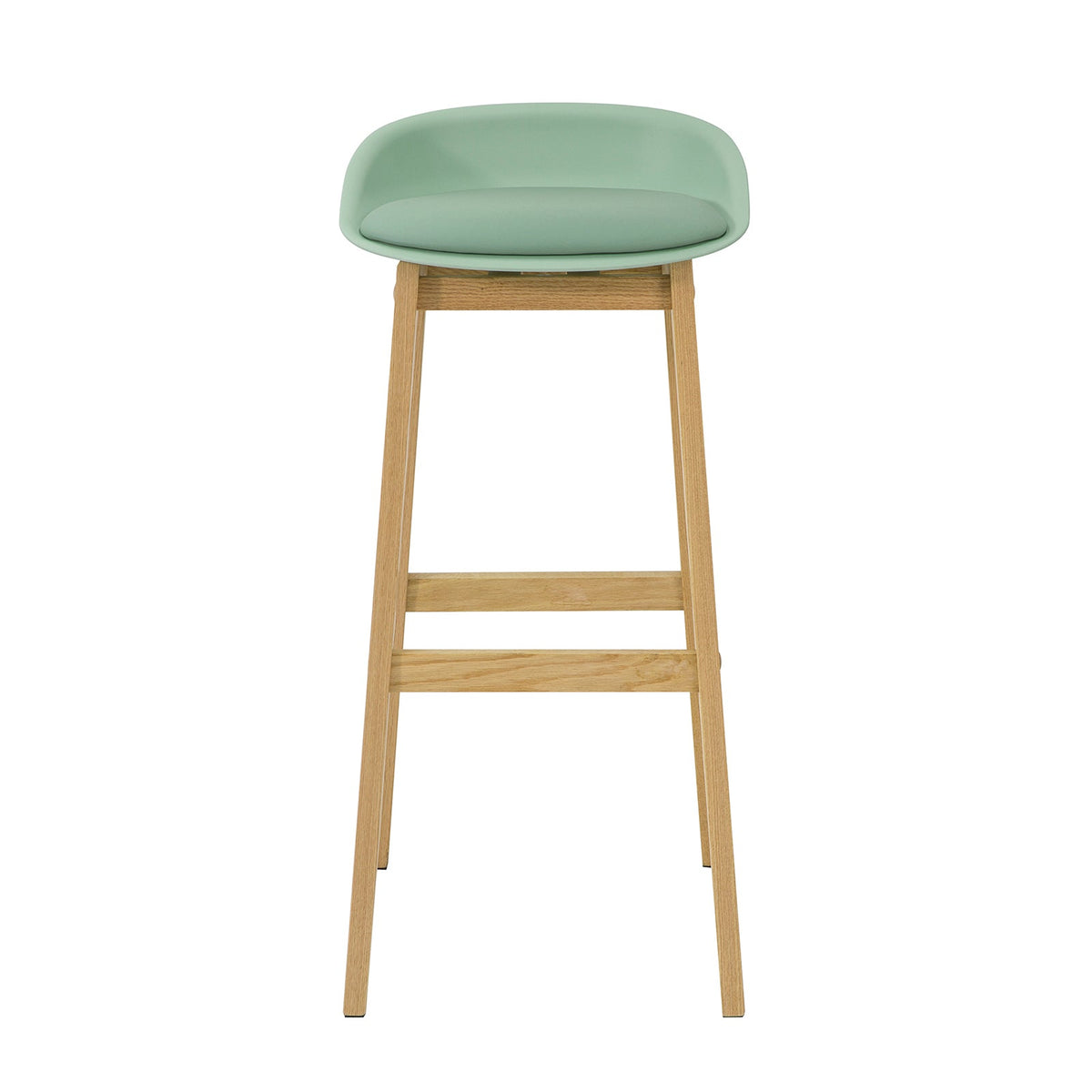 SoBuy FST78-GR Tabouret de Bar Design Chaise Haute de Bar Cuisine avec Assise Rembourrée Repose-Pieds et Piètement en Bois de