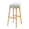 SoBuy FST78-W Tabouret de Bar Design Chaise Haute de Bar Cuisine avec Assise Rembourrée Repose-Pieds et Piètement en Bois de Chêne
