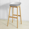 SoBuy FST78-W Tabouret de Bar Design Chaise Haute de Bar Cuisine avec Assise Rembourrée Repose-Pieds et Piètement en Bois de Chêne