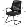SoBuy FST83-Sch Scaun Cantilever din Plasă Scaun de Birou pentru Conferințe Fotoliu de Birou cu Șezut Tapițat