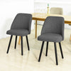 SoBuy FST84-HG x2 Set de 2 Scaune de Sufragerie Scaun de Bucătărie Scaun pentru Vizitatori cu Șezut Tapițat