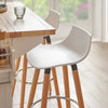 SoBuy FST86-W Scaun de Bar Scaun Înalt de Bistro Scaun de Bar cu Suport pentru Picioare și Spătar