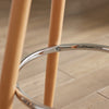 SoBuy FST86-W Scaun de Bar Scaun Înalt de Bistro Scaun de Bar cu Suport pentru Picioare și Spătar