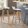 SoBuy FST86-W Scaun de Bar Scaun Înalt de Bistro Scaun de Bar cu Suport pentru Picioare și Spătar