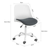 SoBuy FST87-W Chaise de Bureau Ergonomique Dossier Pliant Fauteuil Pivotant Chaise pour Ordinateur