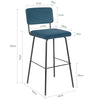 SoBuy FST90-Bx2 Set de 2 Scaune de Bar Design Scaune Înalte de Bistrou cu Spătar și Suport pentru Picioare, Scaune de Blat, Scaune de Bar