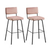 SoBuy FST90-Px2 Set de 2 scaune de bar de designer Scaun înalt de bistro cu spătar și suport pentru picioare, Scaun de tejghea, Scaun de bar