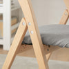 SoBuy FST92-N Scaun Pliant din Lemn Tapițat Ergonomic - Scaun de Bucătărie și de Birou Compact pentru Sufragerie sau Living, pentru Spații Mici, Gri Deschis