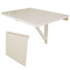 SoBuy FWT01-W Masă Pliabilă de Perete din Lemn, Masă de Bucătărie, Masă pentru Copii, 75×60cm, Alb