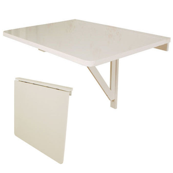 SoBuy FWT01-W Table Murale Rabattable en Bois, Table de Cuisine, Table d'enfant, 75×60cm, Blanc
