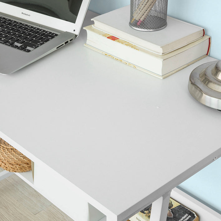 SoBuy FWT34-W Bureau Informatique Plan de Travail Table pour Ordinateur