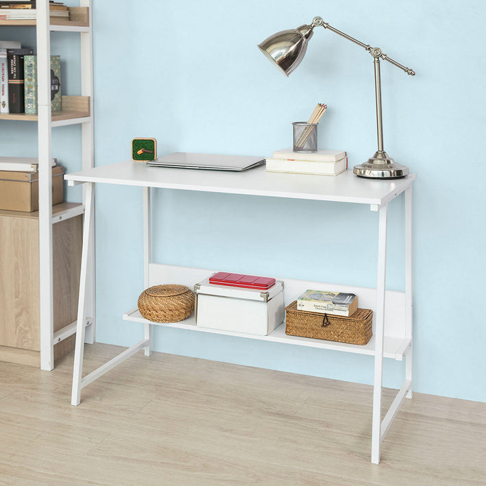SoBuy FWT34-W Birou pentru computer, Masă de lucru pentru computer