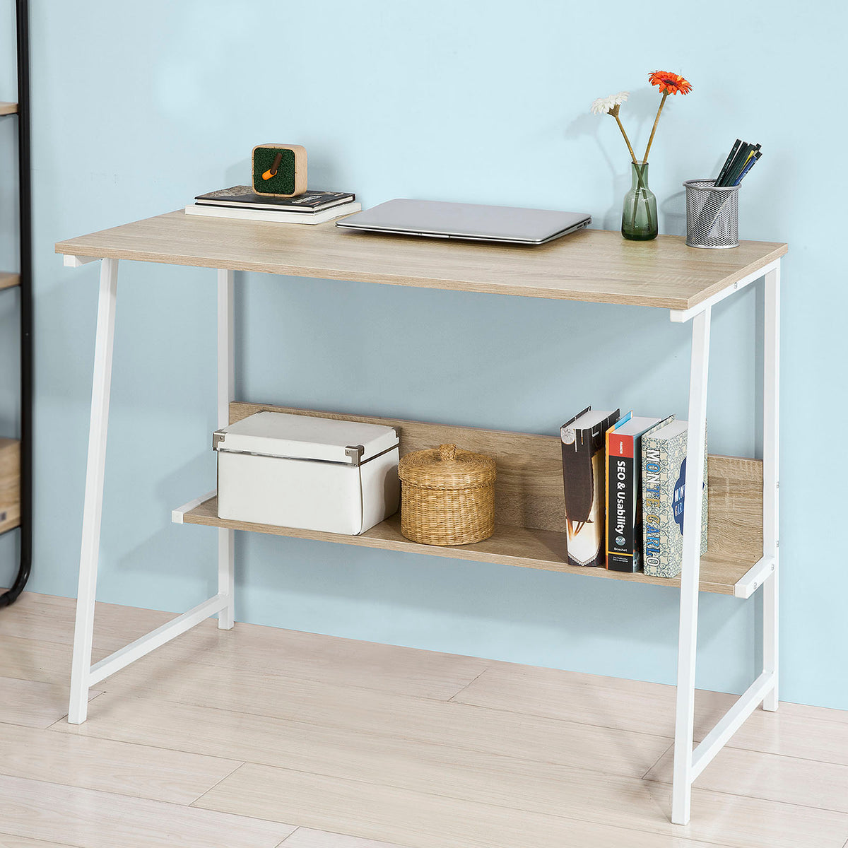SoBuy FWT34-N Bureau informatique Plan de travail Table pour ordinateur
