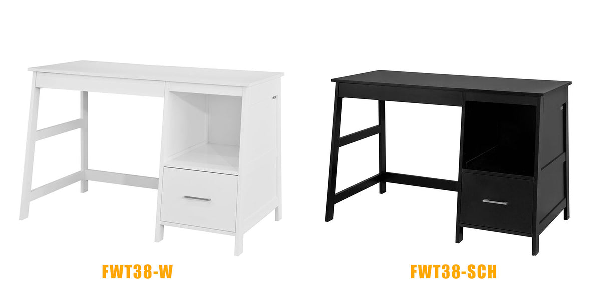 SoBuy FWT38-Sch Table de Bureau Informatique Poste de Travail Bureau d'Ordinateur