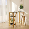 SoBuy FWT56-SCH Masă de Bar Înaltă Mese de Bar 2 rafturi de depozitare Picior
