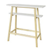 SoBuy FWT59-WN Table de Bar Table Haute de Bar Mange-Debout Cuisine Table café Scandinave