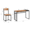 SoBuy FWT60-N Set 1 Birou + 1 Scaun Set birou și scaun Masă de lucru cu 2 etajere detașabile