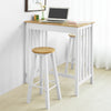SoBuy FWT65-WN Set de Table + 2 Chaises Style de Bar Ensemble Table de Bar + 2 Tabourets de Bar