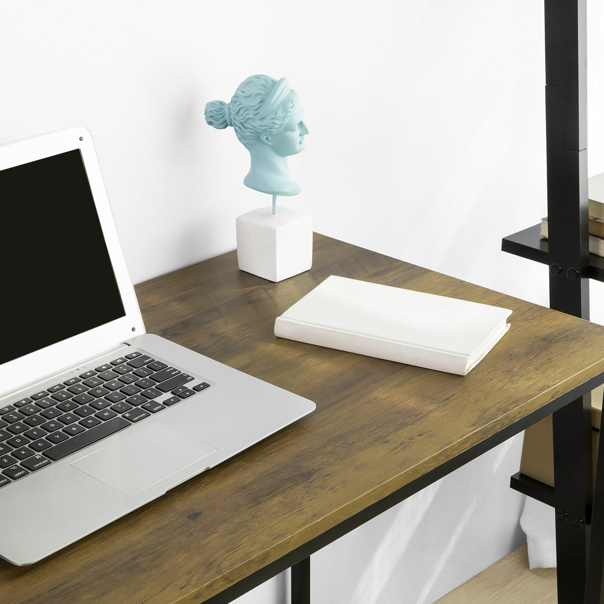 SoBuy FWT68-F Bureau Informatique Table de Travail Bureau d'Ordinateur Table de Bureau avec Grand Plan de Travail