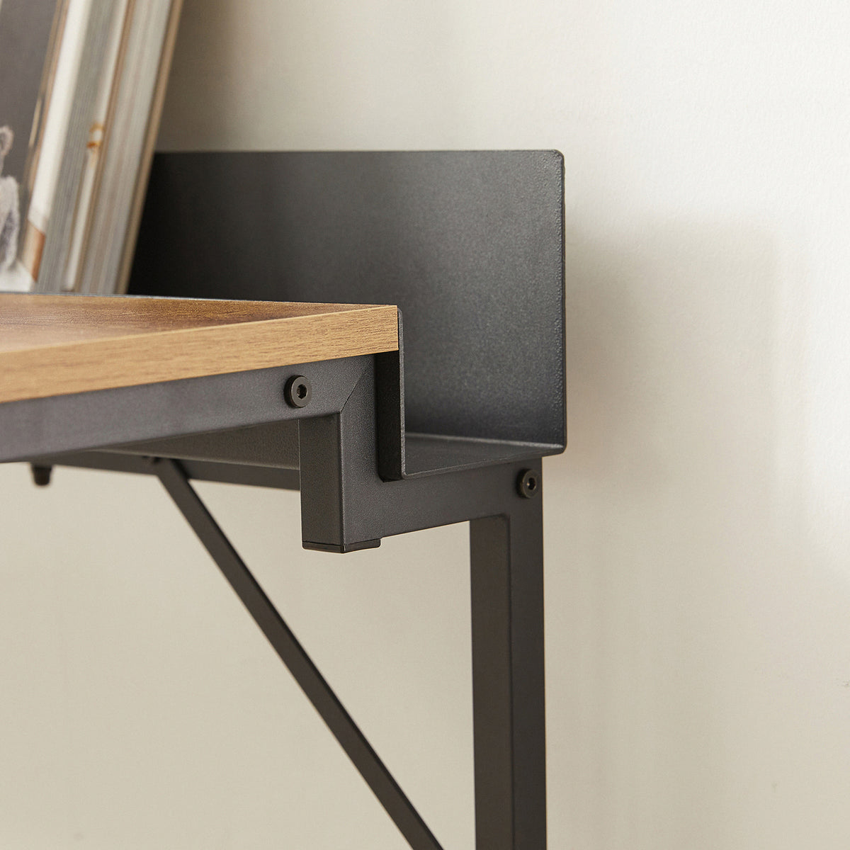SoBuy FWT79-PF Bureau Informatique avec Passe-câble, Bureau d'Ordinateur Table d’Étude