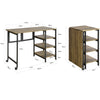 SoBuy FWT85-F Bureau Informatique Pliant Table de Bureau avec Étagère à 3 Niveaux Travail Pliable