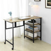 SoBuy FWT85-F Bureau Informatique Pliant Table de Bureau avec Étagère à 3 Niveaux Travail Pliable