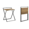 SoBuy FWT88-F Masă Pliantă pentru Spații Mici, Birou pentru Computer, Masă de Studiu, Birou Portabil pentru Acasă, Living, Dormitor, Nu Necesită Asamblare, Design Industrial