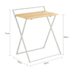 SoBuy FWT88-WN Birou Pliabil pentru Spații Mici, Masă de Calculator, Birou de Studiu, Birou Portabil pentru Acasă, Living, Dormitor, Nu Necesită Asamblare, Design Industrial